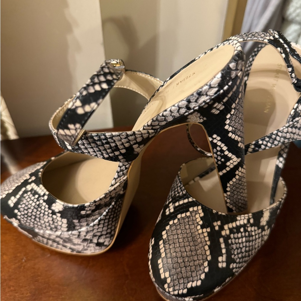 Snake skin dressy heels